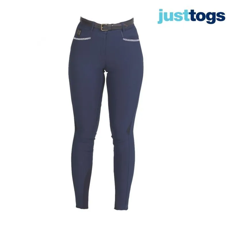 Just Togs Queen Ladies Breeches - Navy-1