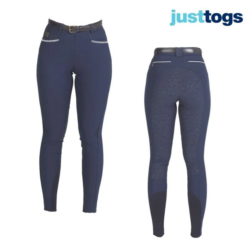 Just Togs Queen Ladies Breeches - Navy-2