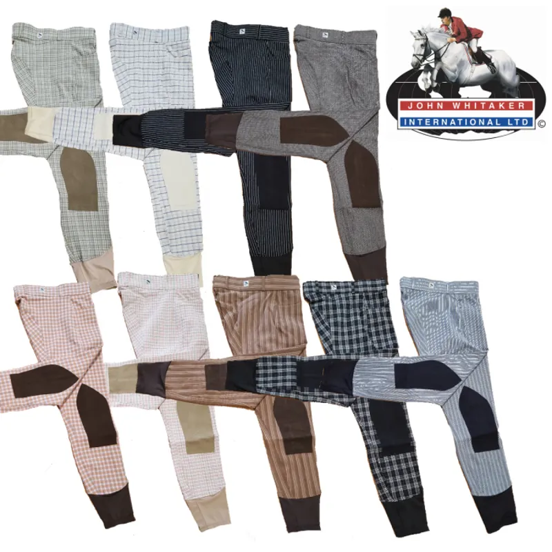 John Whitaker Emma Check Self Seat Ladies Breeches - Lucky Dip Colour