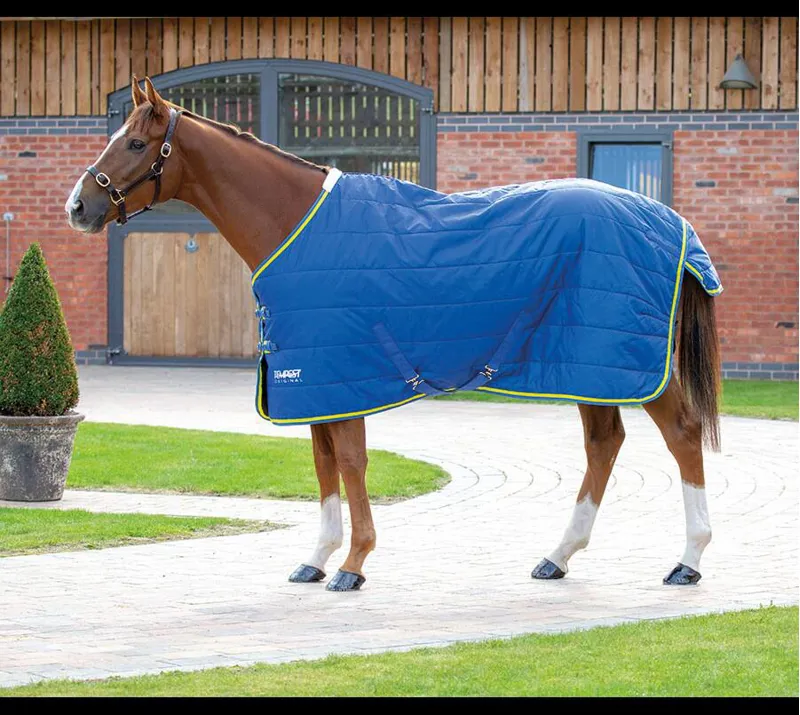 Coperta Stabile Shires Tempest Combo Originale 100g Per Cavallo - Colore Blu, Taglia A Scelta