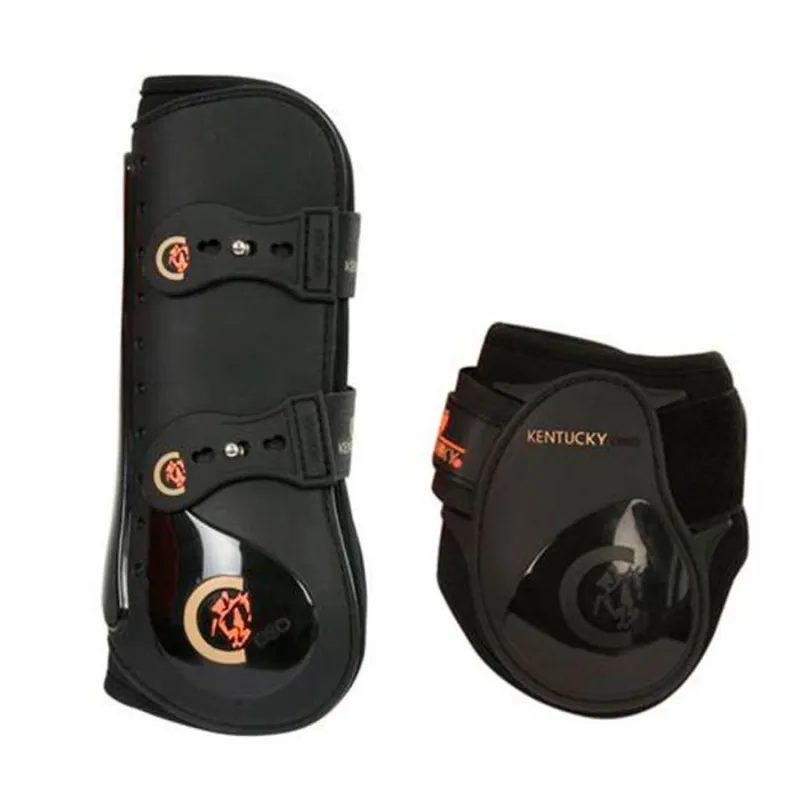 Kentucky Set Tendon Elastic and Young Horse Boots - Black