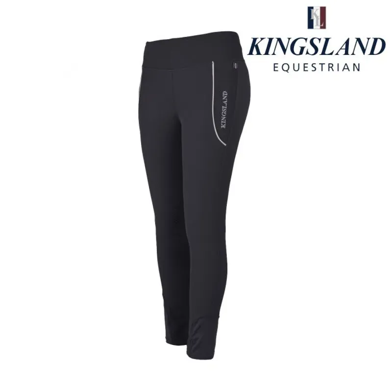 Kingsland Katja Ladies Knee Grip Breeches - Grey Pinstripe