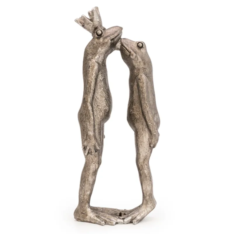 Candlelight 2 Frogs Kissing - Silver