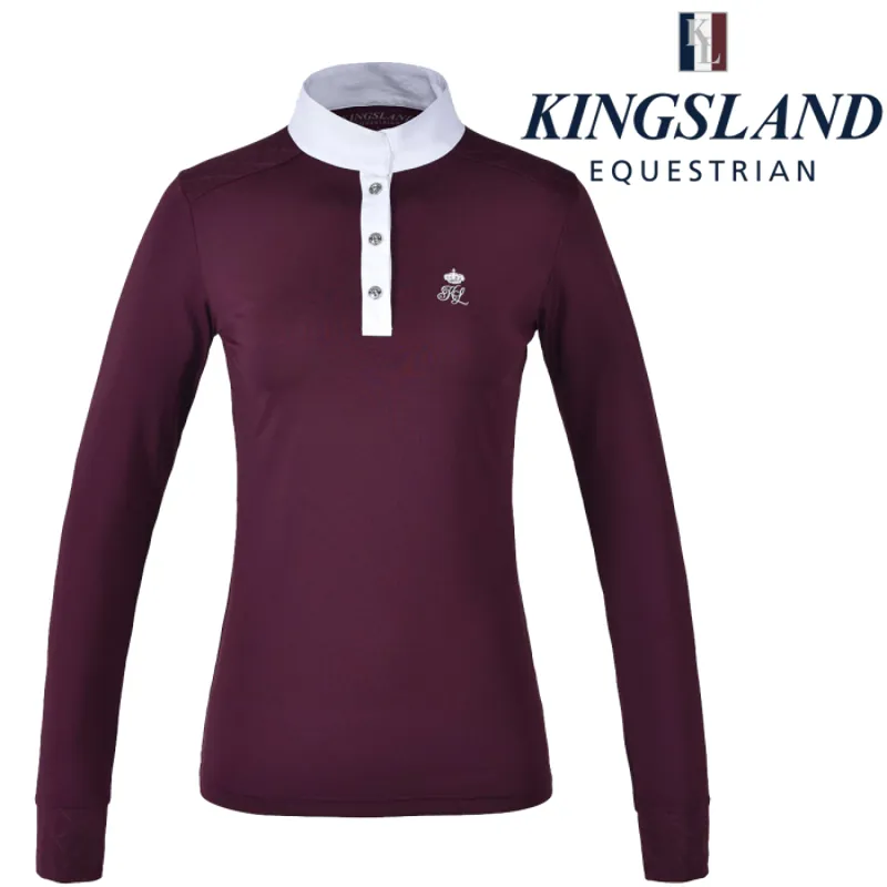 Kingsland Timmins Ladies Long Sleeve Show Shirt - Red Port Royal