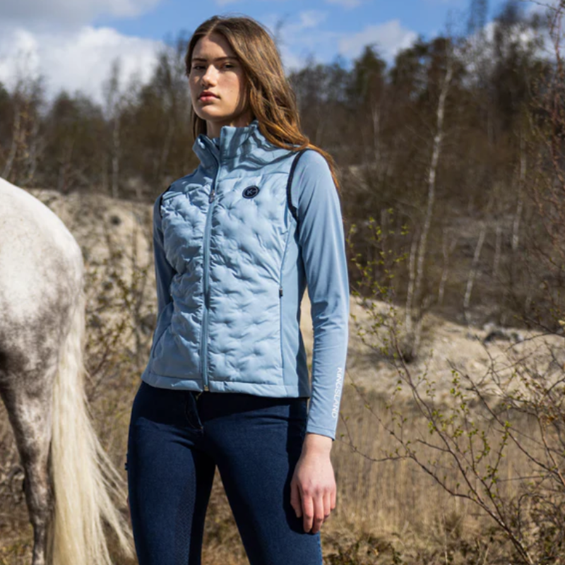 Kingsland KLHarlowe Ladies Padded Body Warmer - Blue Faded Denim-2