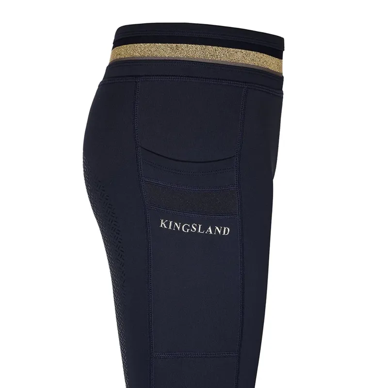 Kingsland KLkacy Girls F-Tec4 F-Grip Riding Tights - Navy-2