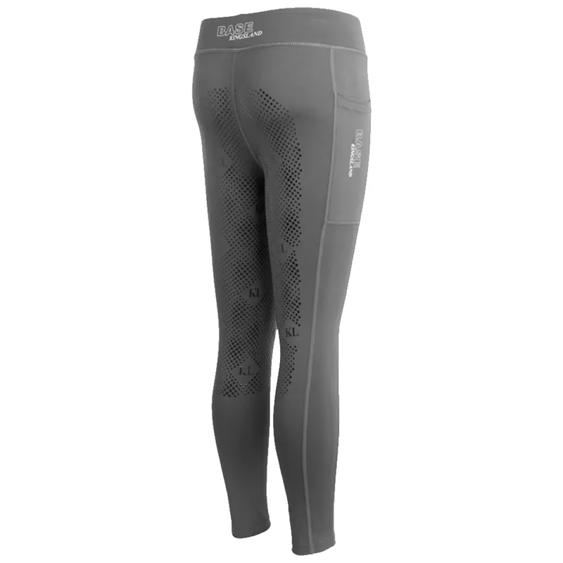 Kingsland KLmira Girls F-Tec5 F-Grip Tights - Grey Forged Iron-1