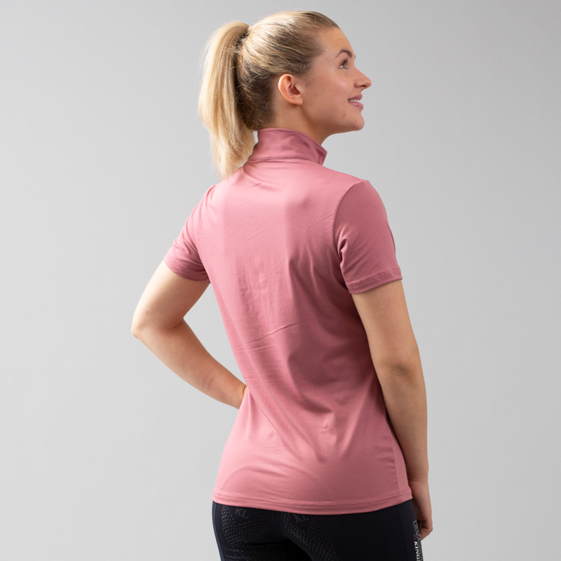 Kingsland KLosiris Ladies 1/2 Zip Training Shirt - Pink Mesa Rose-1
