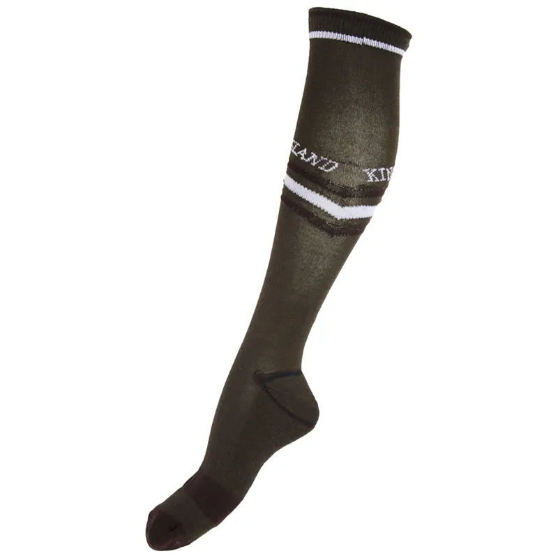 Kingsland KLswann Unisex Coolmax Knee Socks - Green Black Ink