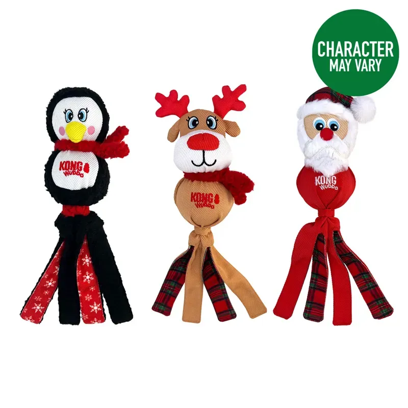 KONG Holiday Wubba Arctic Dog Toy Large - Assorted Characters