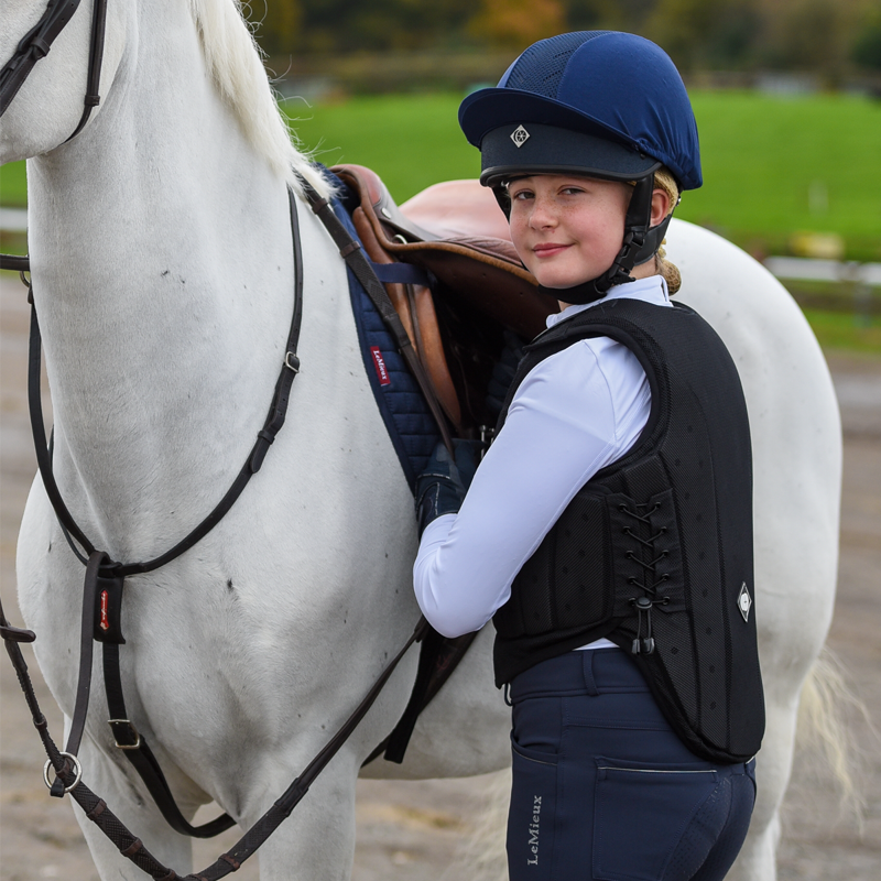 Charles Owen Children's Kontor Body Protector - Black-9