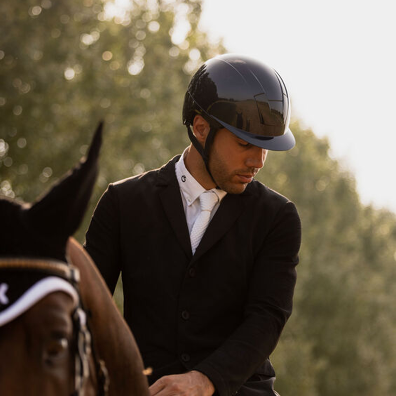 Kask Kooki Riding Hat - Navy Shine-1