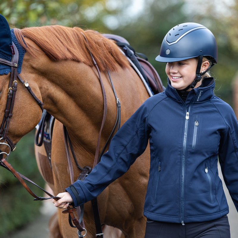EQX by Charles Owen Kylo Riding Hat - Navy Matte/Pewter-5