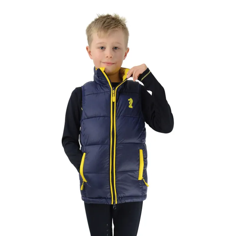 Little Knight Lancelot Padded Gilet - Navy/Yellow