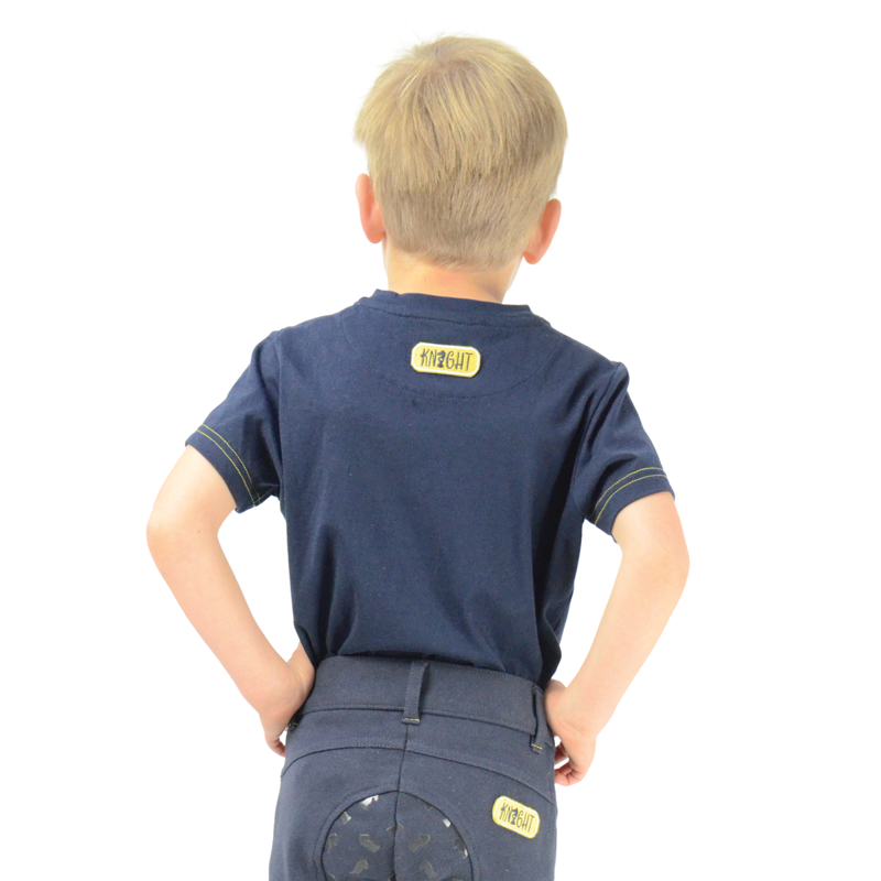 Little Knight Lancelot T-Shirt - Navy/Yellow-1
