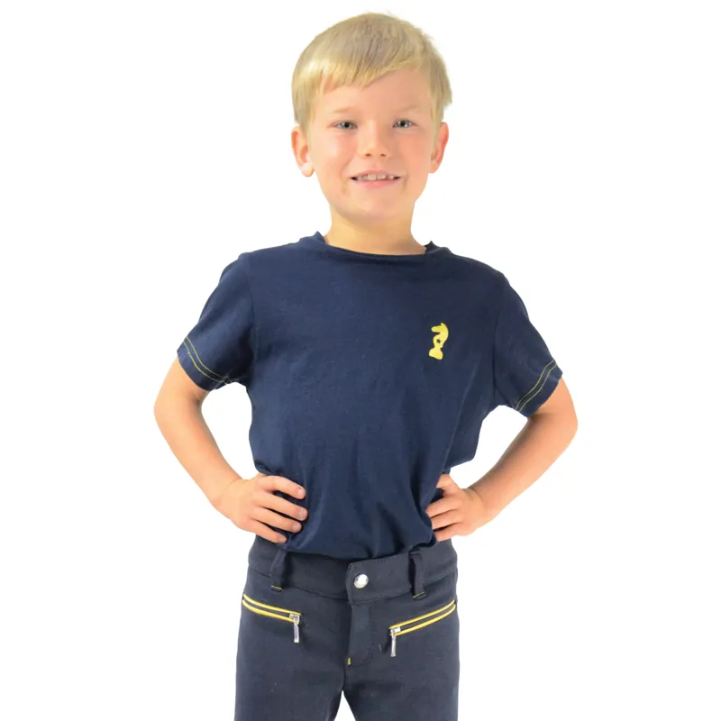 Little Knight Lancelot T-Shirt - Navy/Yellow