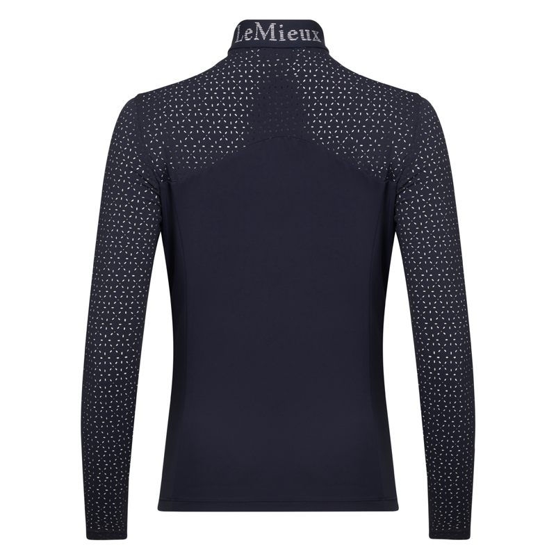 LeMieux Ladies Longsleeve Lazercut Baselayer - Twilight Navy-2