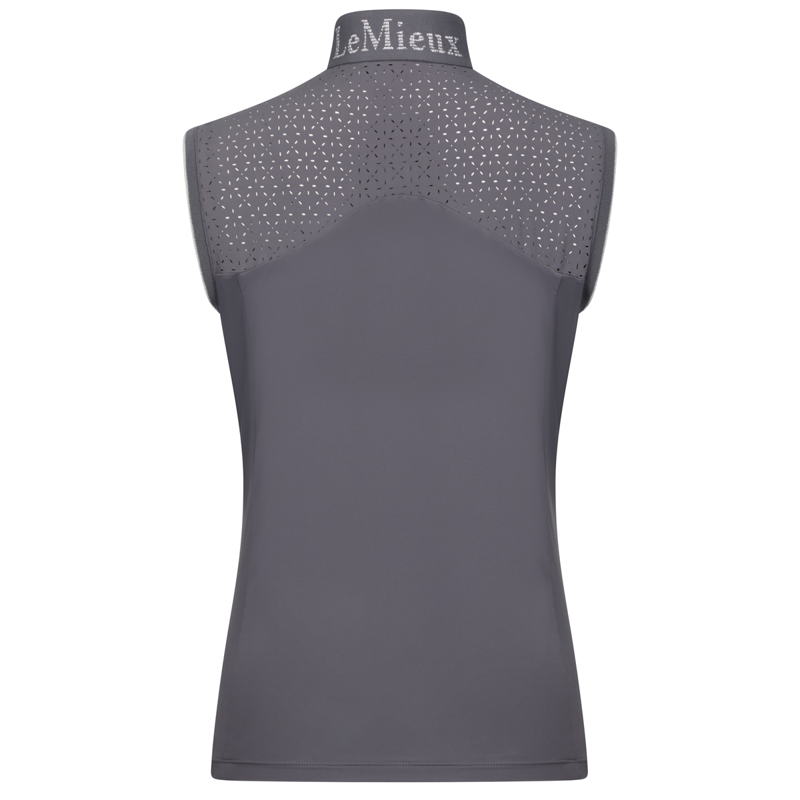 LeMieux Ladies Sleeveless Lazercut Baselayer - Twilight Grey-2