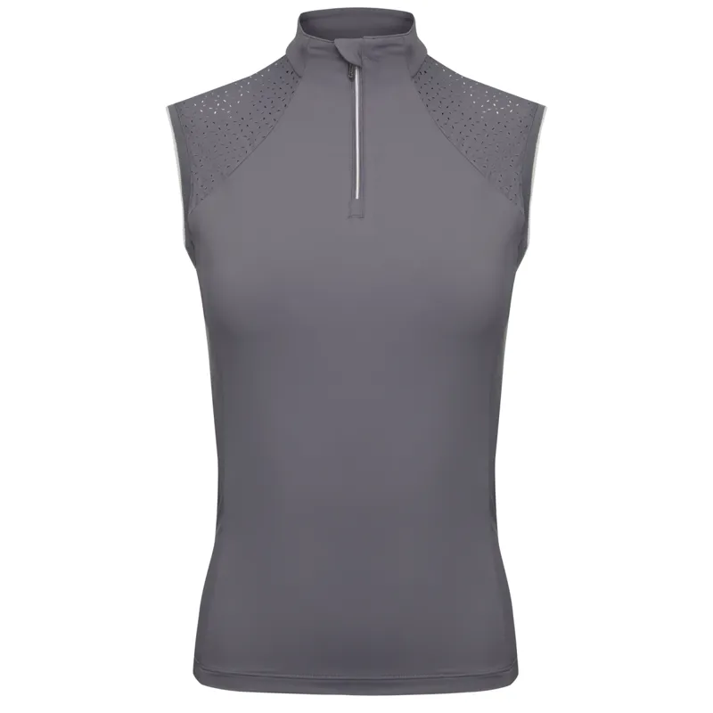 LeMieux Ladies Sleeveless Lazercut Baselayer - Twilight Grey