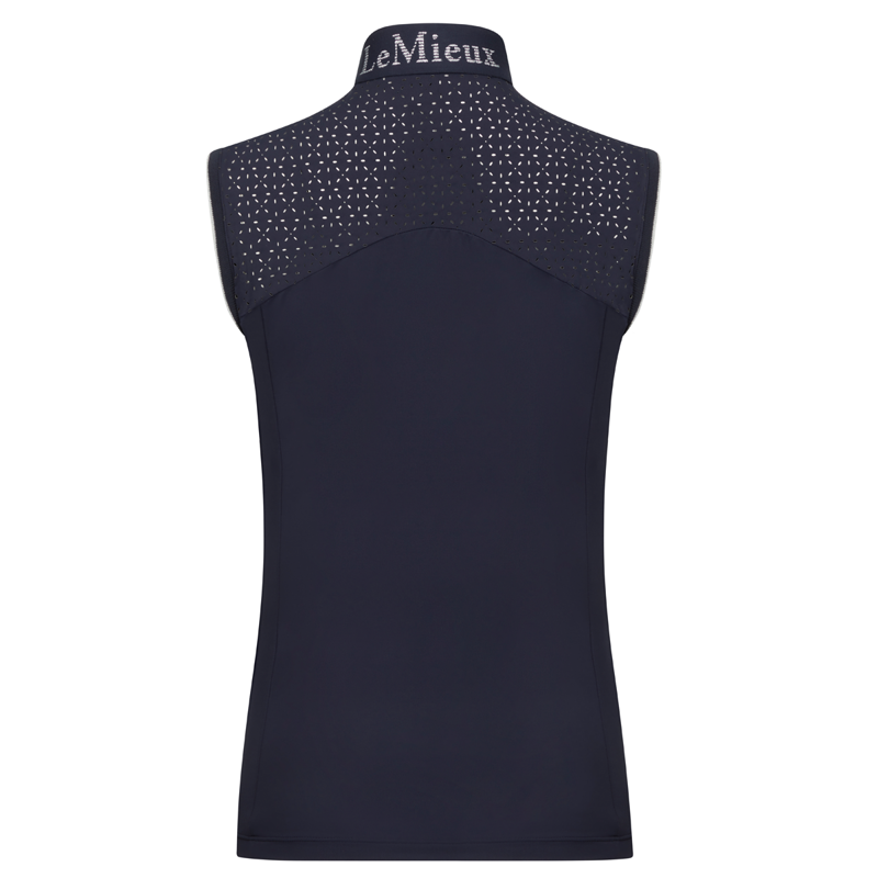 LeMieux Ladies Sleeveless Lazercut Baselayer - Twilight Navy-2