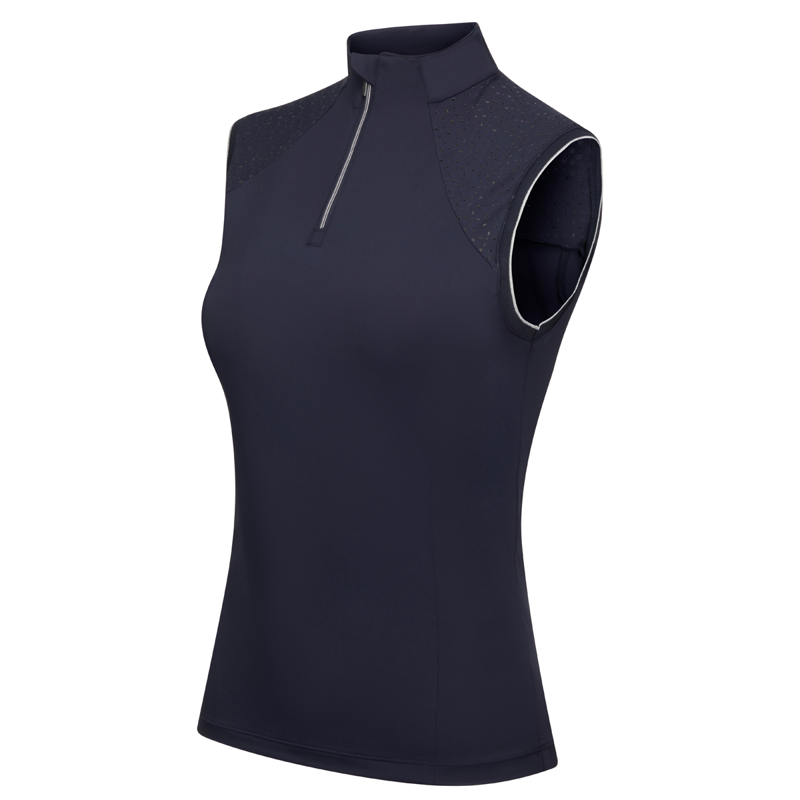 LeMieux Ladies Sleeveless Lazercut Baselayer - Twilight Navy-1