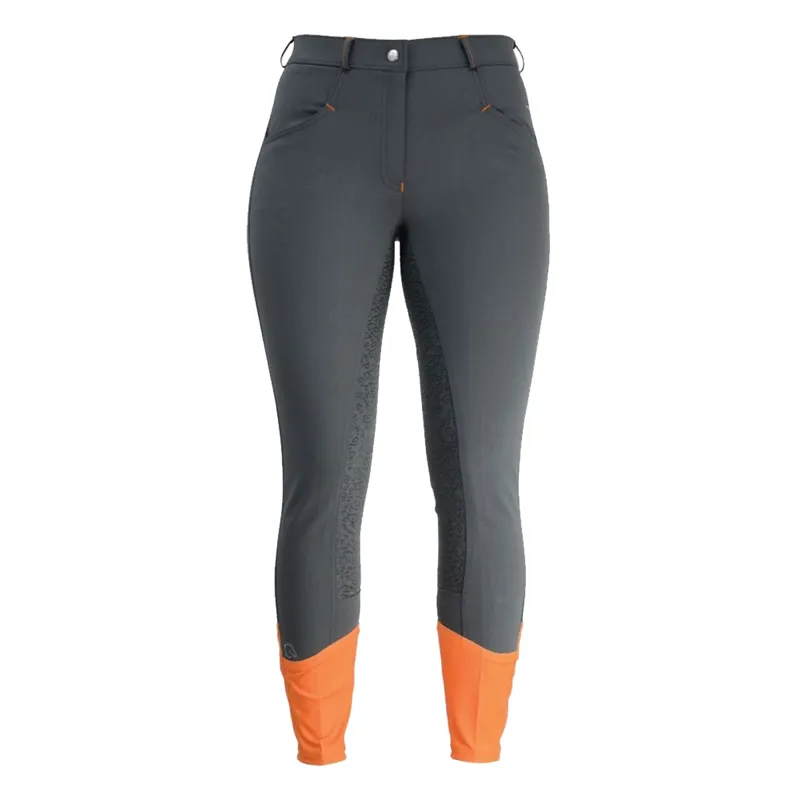 Coldstream Learmouth Ladies Breeches - Clementine Orange/Gargoyle Grey