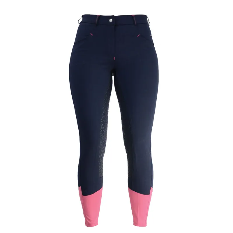 Coldstream Learmouth Ladies Breeches - Navy/Raspberry Sorbet