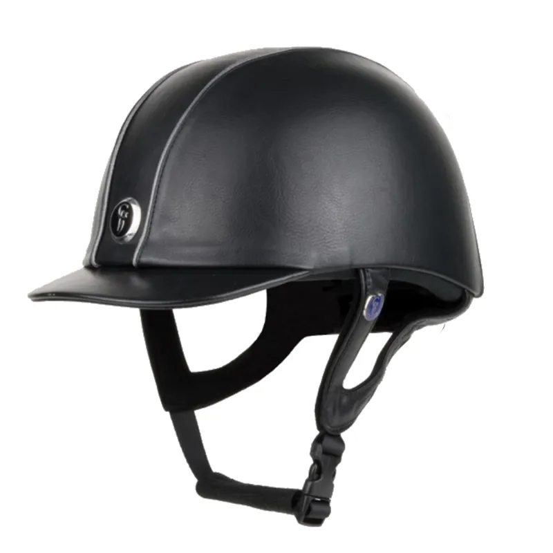 Gatehouse Jeunesse Leather Riding Hat -  Black/Grey