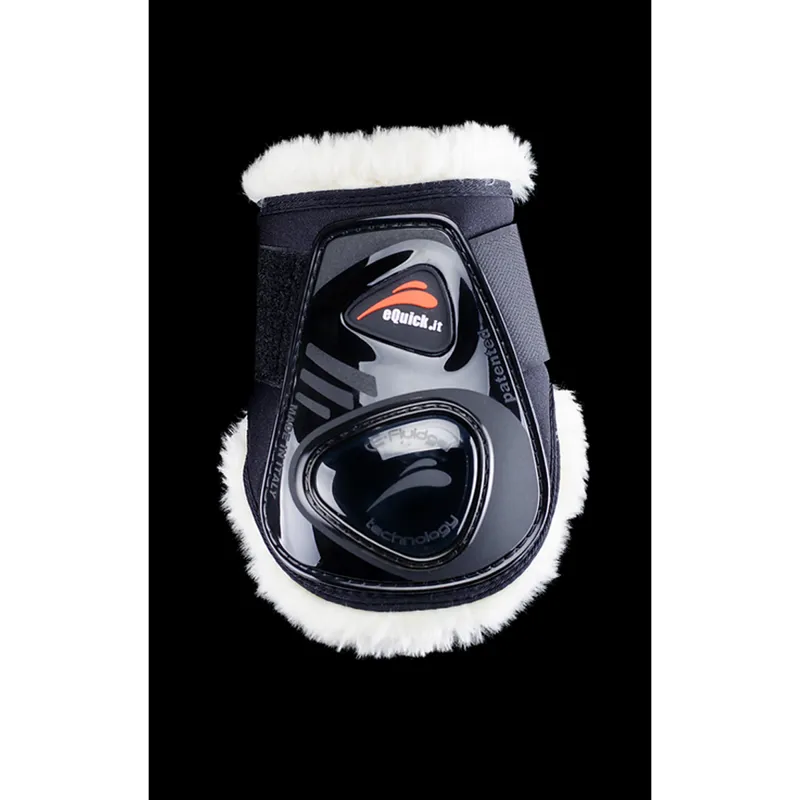 eQuick E Shock Legend Rear Faux Lamb Velcro - Black 