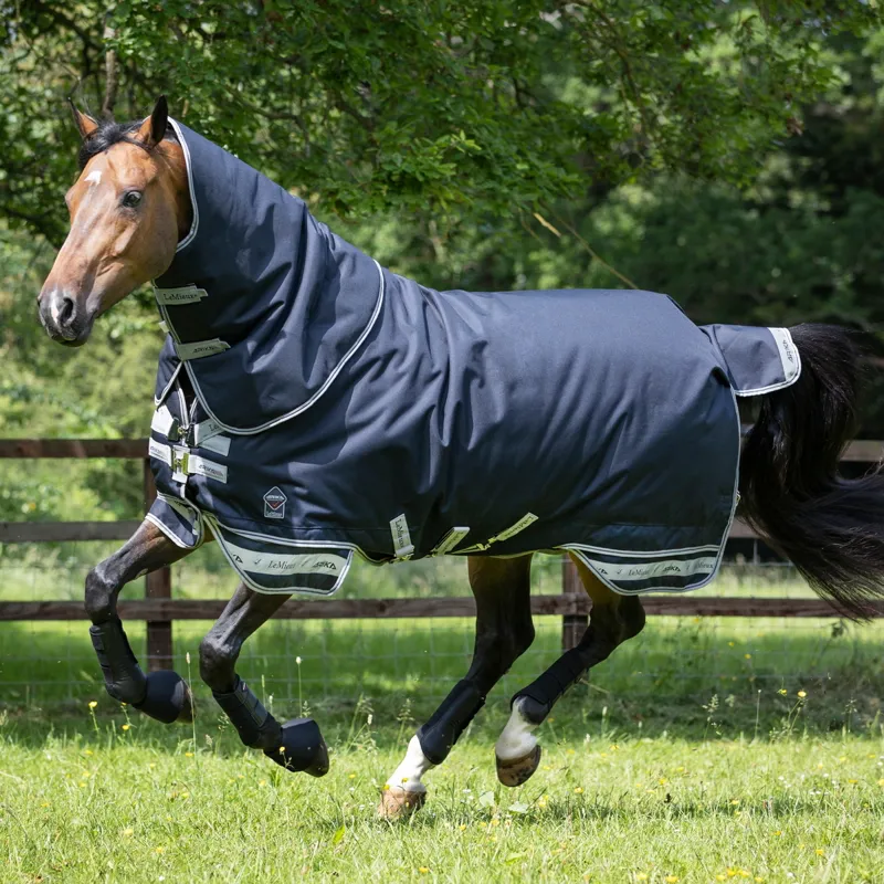 LeMieux Arika Storm-Tek 200g Detachable Neck Turnout Rug - Navy-5