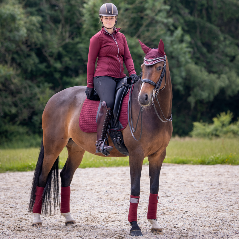LeMieux Suede Dressage Square - Rioja-2