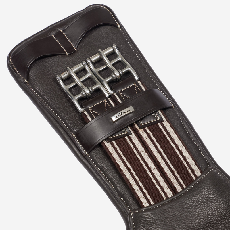 LeMieux Arika Contoured Short Stud Girth - Brown-2
