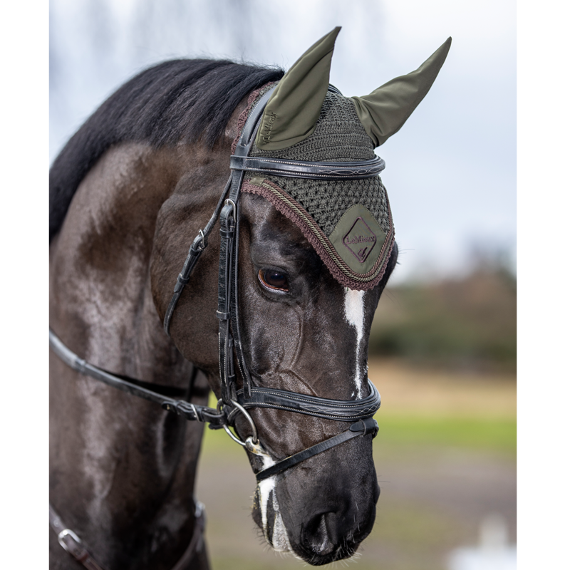 LeMieux Classic Lycra Fly Hood - Oak-1