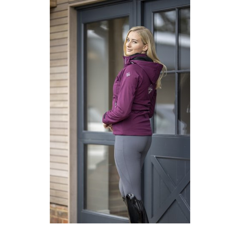 LeMieux Ladies Elite Soft Shell Jacket - Burgundy-3