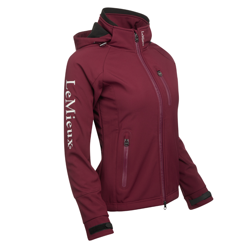 LeMieux Ladies Elite Soft Shell Jacket - Burgundy-1