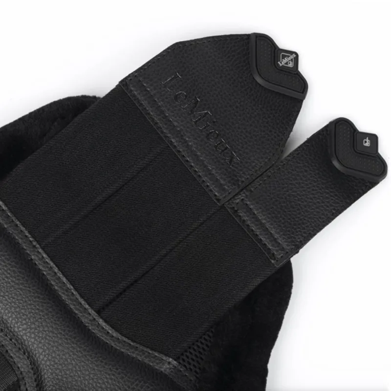 Lemieux Fleece Edged Mesh Brushing Boots - Black-3