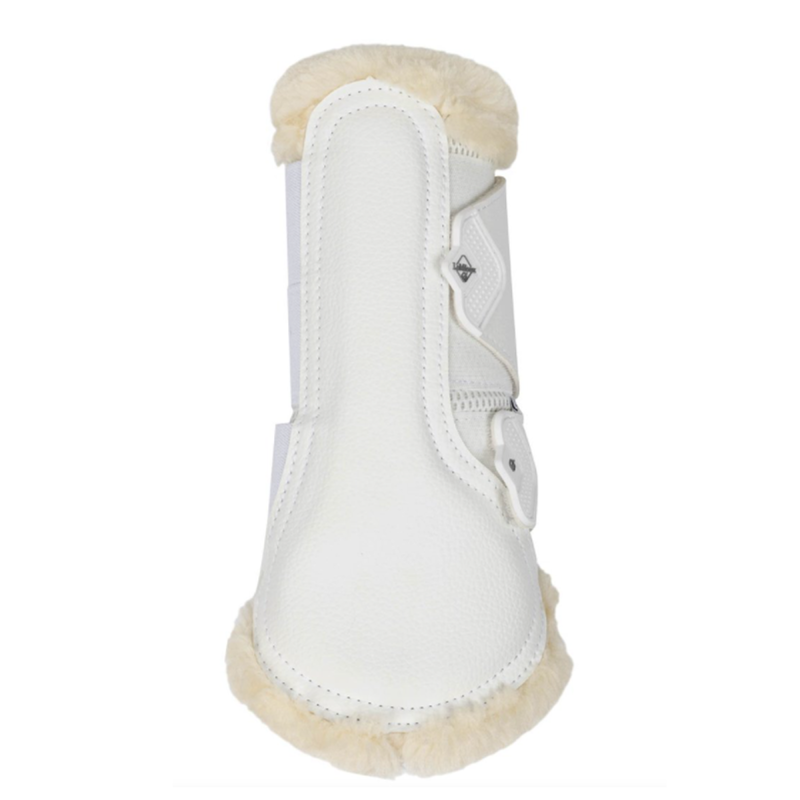 Lemieux Fleece Edged Mesh Brushing Boots - White-1