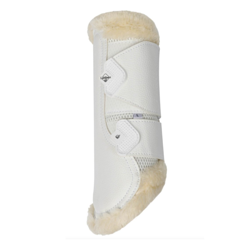 Lemieux Fleece Edged Mesh Brushing Boots - White-2