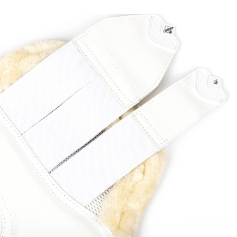 Lemieux Fleece Edged Mesh Brushing Boots - White-3