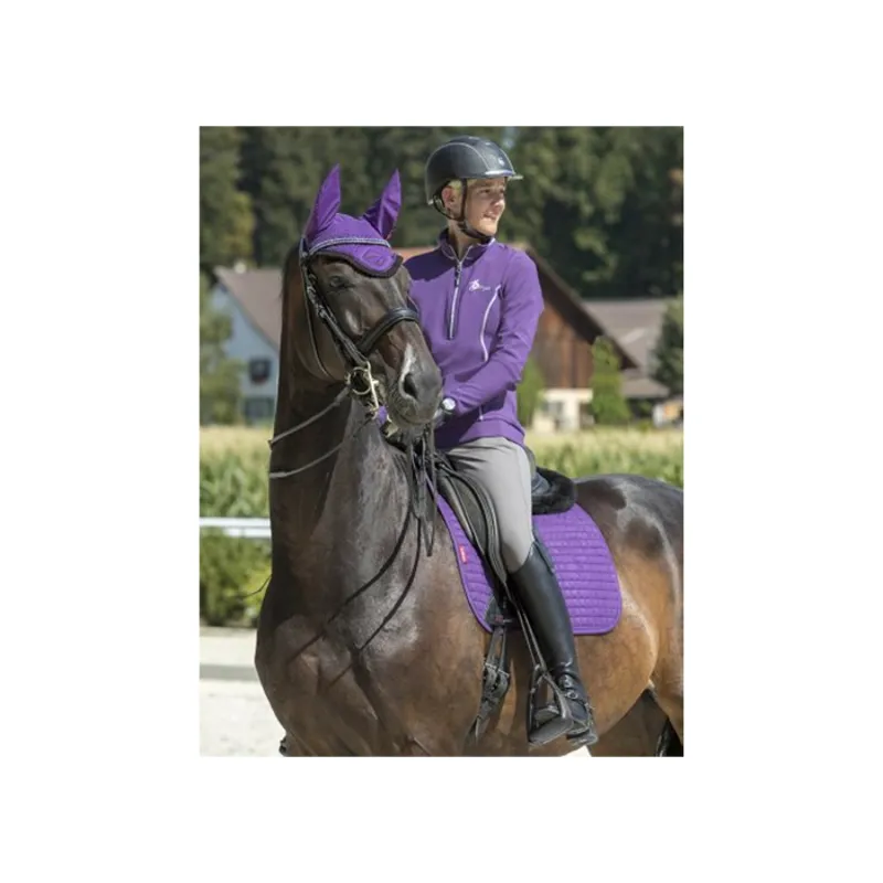 LeMieux Prosport Suede Dressage Square - Blackcurrant-2