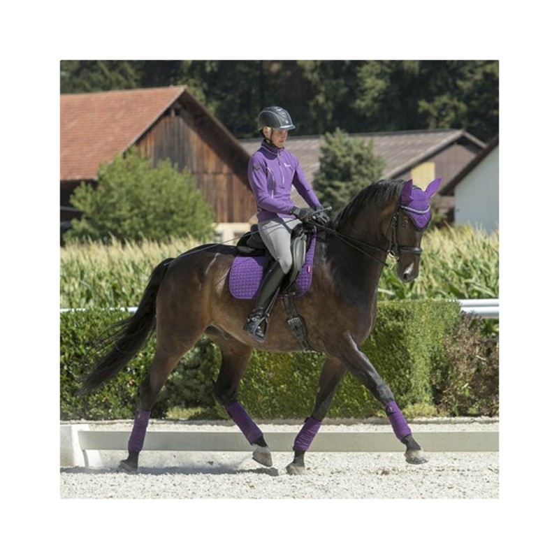 LeMieux Prosport Suede Dressage Square - Blackcurrant-1