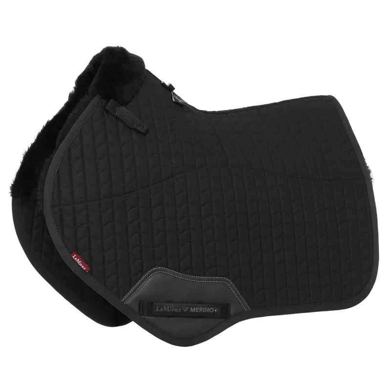 LeMieux Merino+ Half Lined Close Contact Square - Black/Black