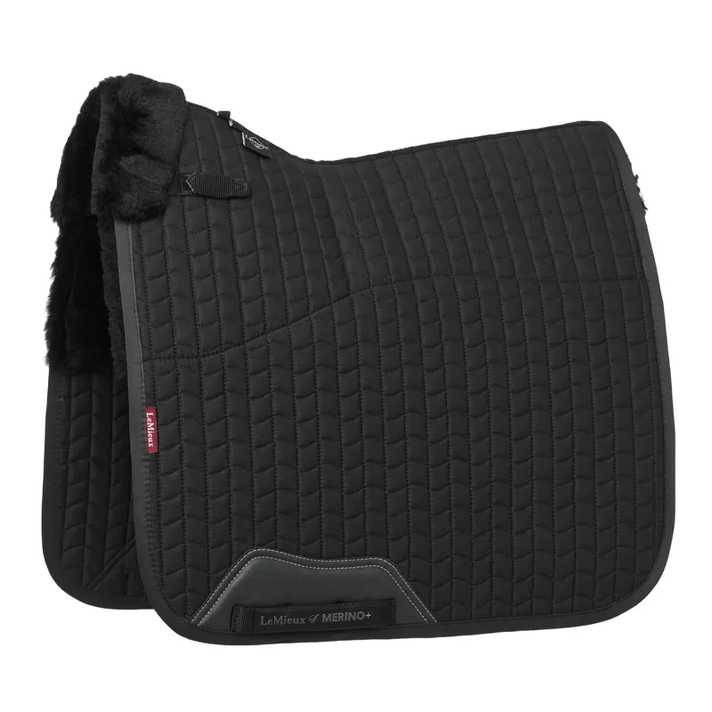LeMieux Merino+ Half Lined Dressage Square - Black/Black