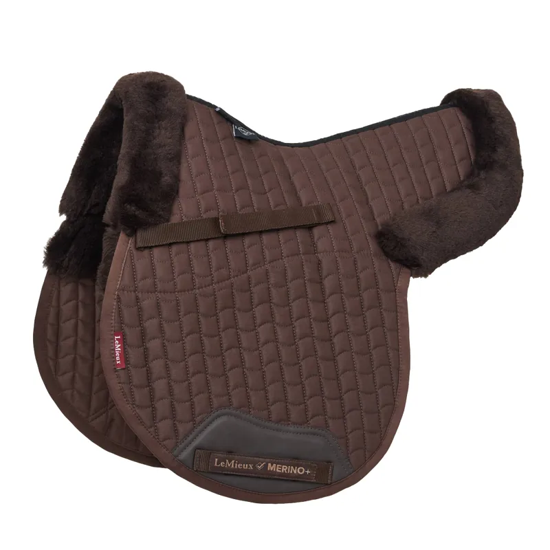 LeMieux Merino+ Half Lined GP Numnah - Brown/Brown
