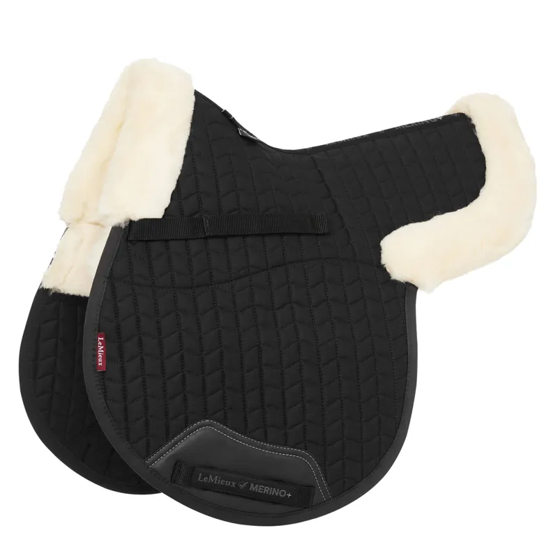 LeMieux Merino+ Half Lined GP Numnah - Black/Natural