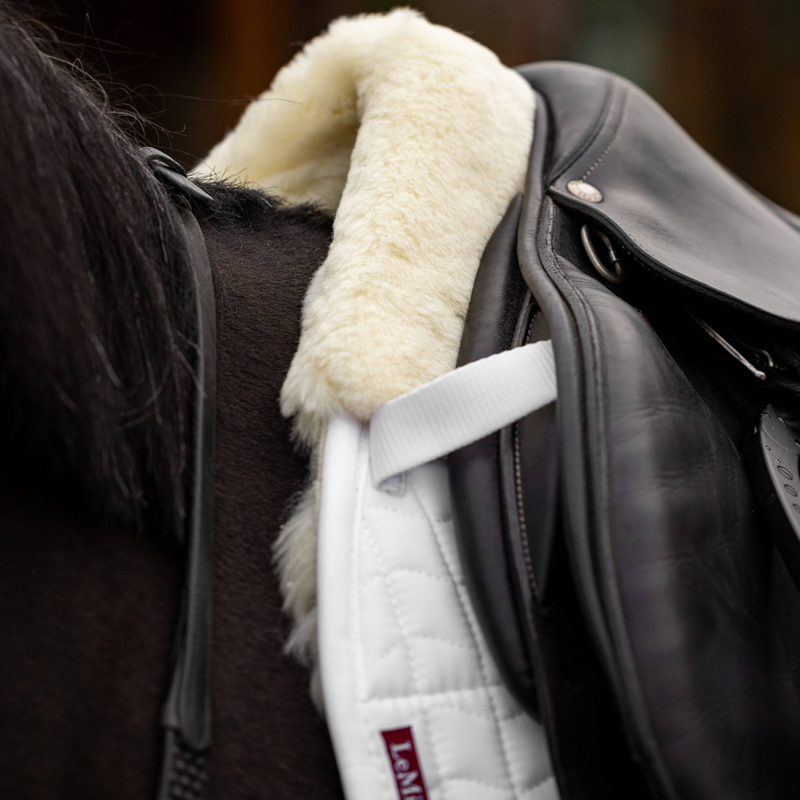 LeMieux Merino+ Half Lined GP Square - White/Natural-3