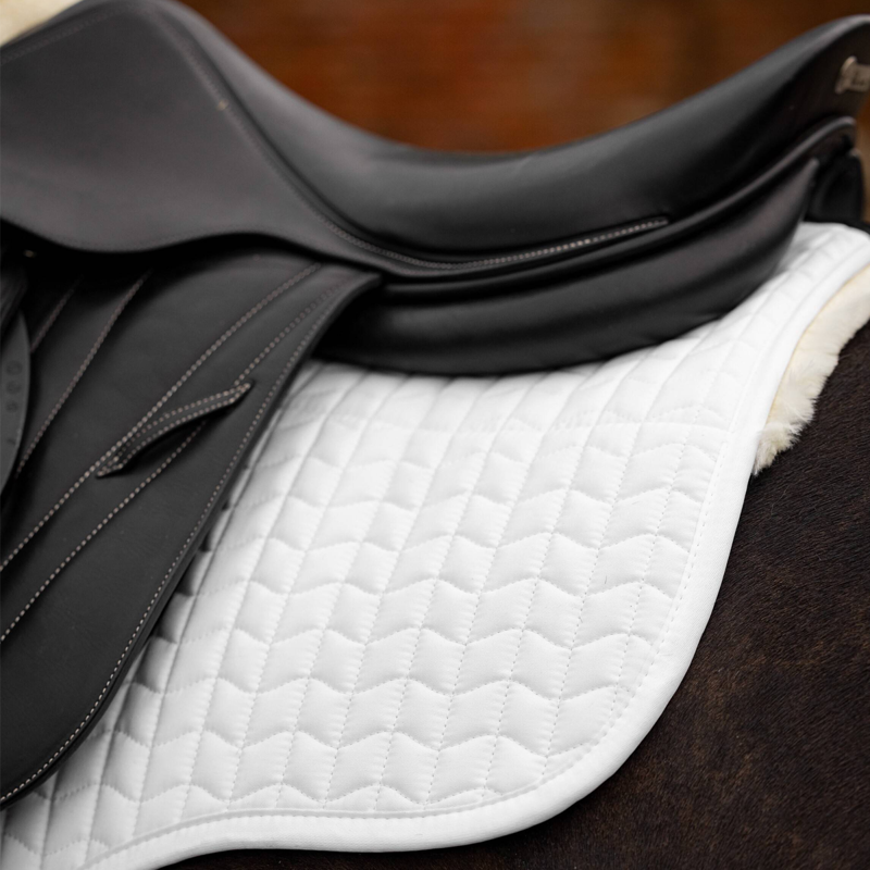 LeMieux Merino+ Half Lined GP Square - White/Natural-2