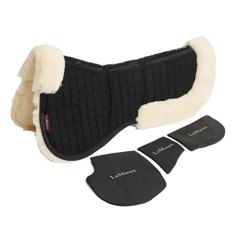 LeMieux Merino+ ProSorb 3 Pocket Half Pad - Black/Natural