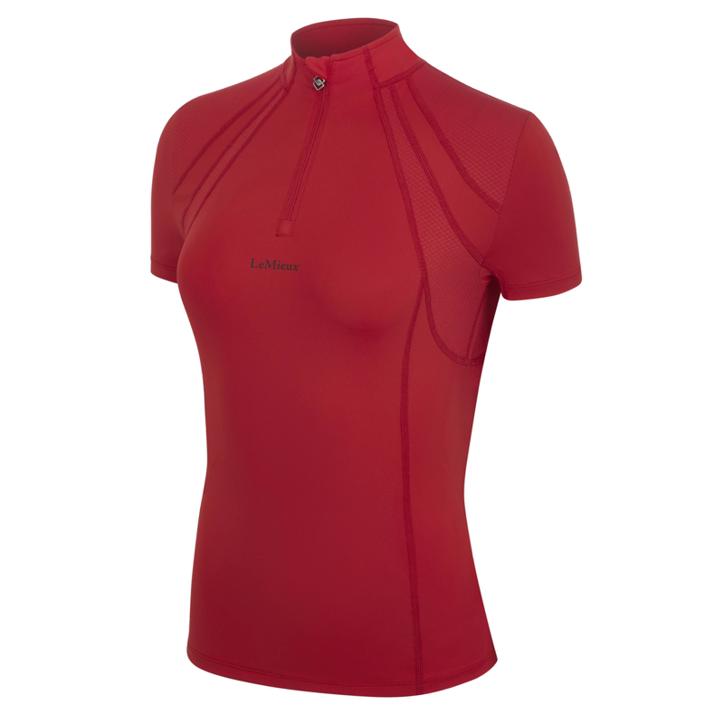 LeMieux Mia Mesh Short Sleeve Base Layer - Chilli-1