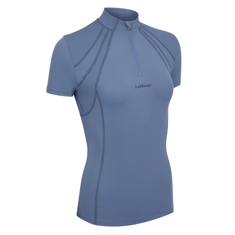 LeMieux Mia Mesh Short Sleeve Base Layer - Ice Blue-2